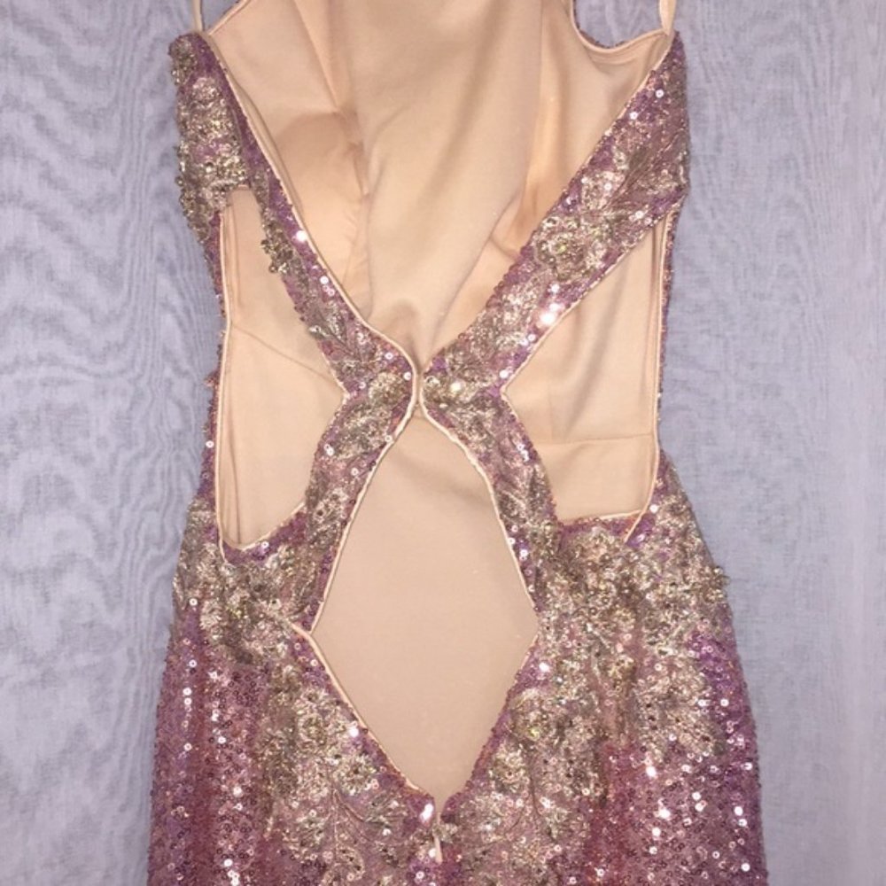 Morrell Maxie Halter Sequin Dress - Picture 12 of 16